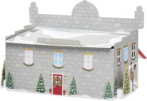 Miniatura 2 de American Greetings Recuerdo desplegable de decoración de pueblo navideño con sobre para almacenar (tienda de juguetes)