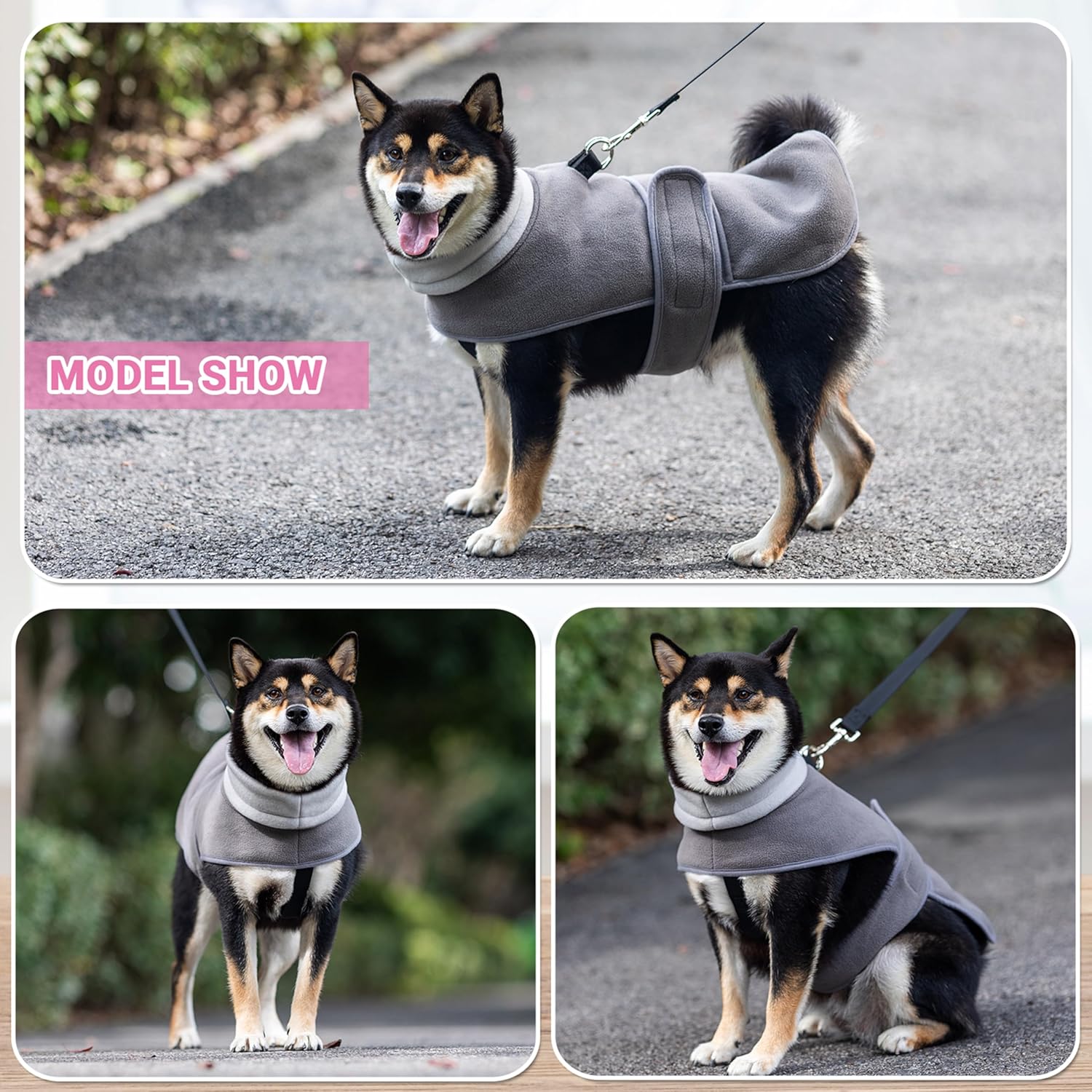 Dog Coat 2 Pack, Turtleneck Fleece Pet Winter Jacket for Cold Weather, Warm Dog Clothes Sweater Outdoor Indoor for Small, Medium, Large & XL Dogs (M-XXL) - Image 5