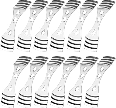 ECO-FUSED Metal Candle Wick Centering Device - 12 Pack - DIY Candle Making - Silver - Durable - 3.7 Inches