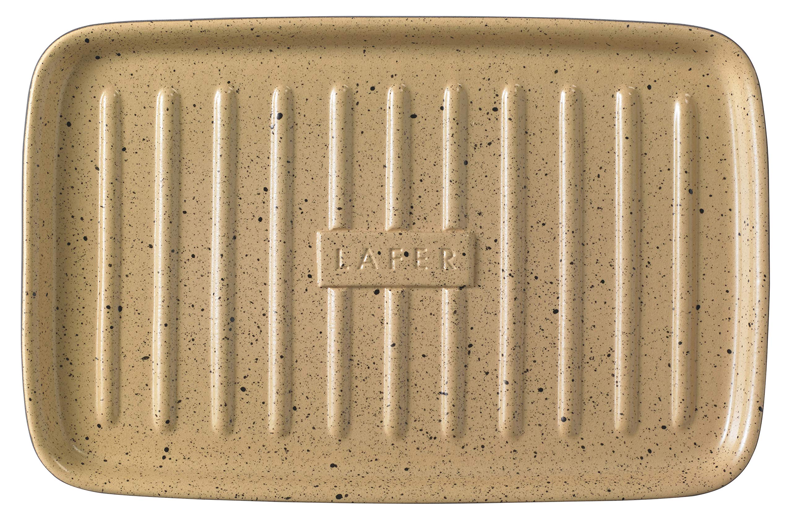 Römertopf Plancha with Grill Bars Rectangular, Made of Fireproof Clay, for Natural Grilling, Easy Cleaning and Stylish Design, 33 x 32 cm