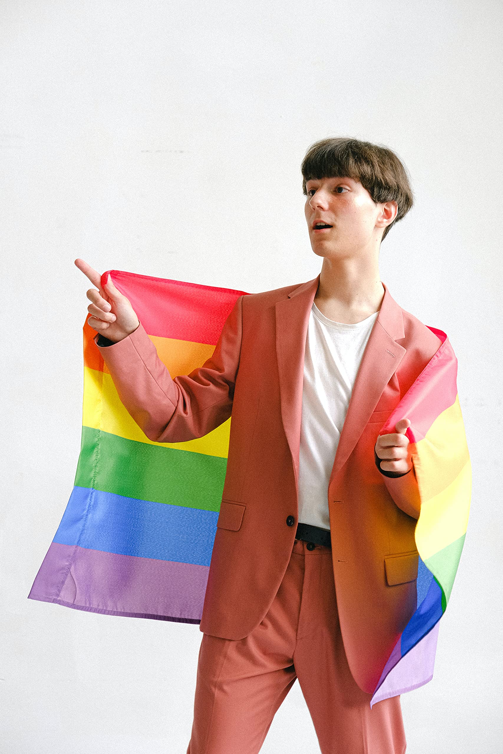 Bandiera Arcobaleno LGBTQ+ 90x150 Cm In Poliestere Con Occhielli In Ottone