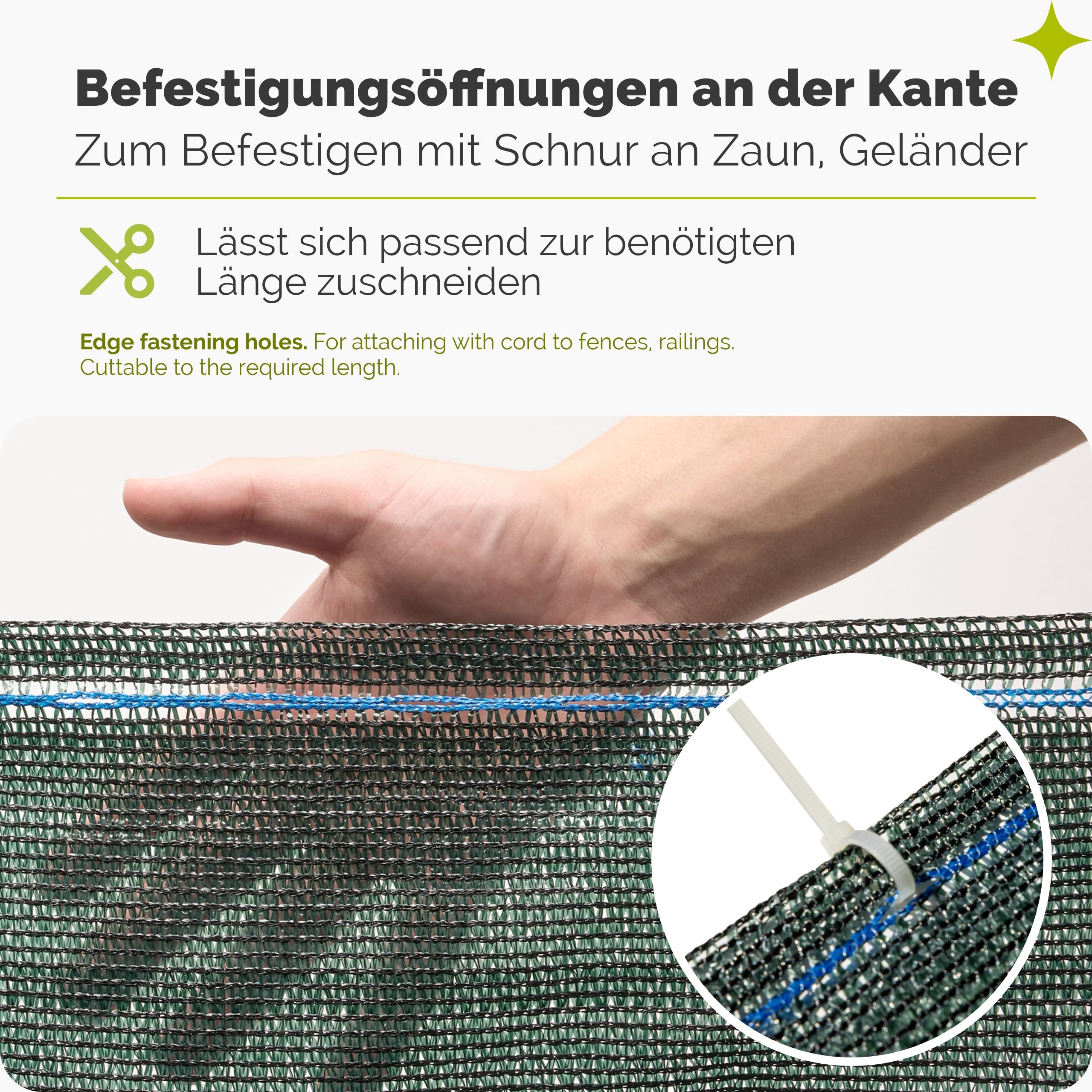Garronda Rete Ombreggiante Nero/Verde 1,5x50 m 135 g/m²