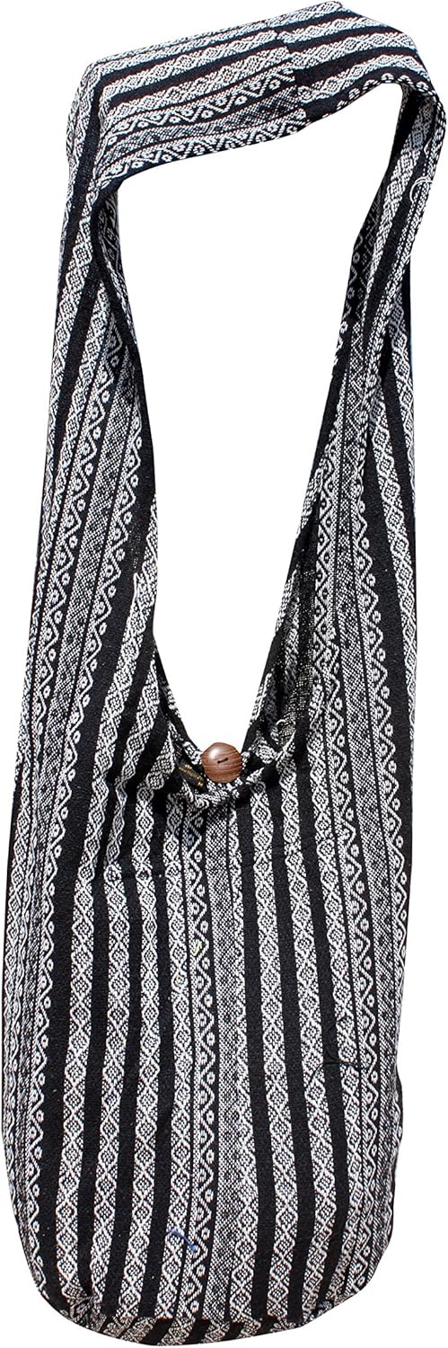 RaanPahMuang Thick Soft Cotton Large Yaam Shoulder Mexican Messenger Bag Long Strap