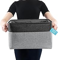 Vista 27 de OrganiHaus Narrow Storage Bins 15x06in, Small Closet Bins for Shelves, Bathroom Storage Baskets for Shelves, Narrow Baskets, Fabric Organizer with