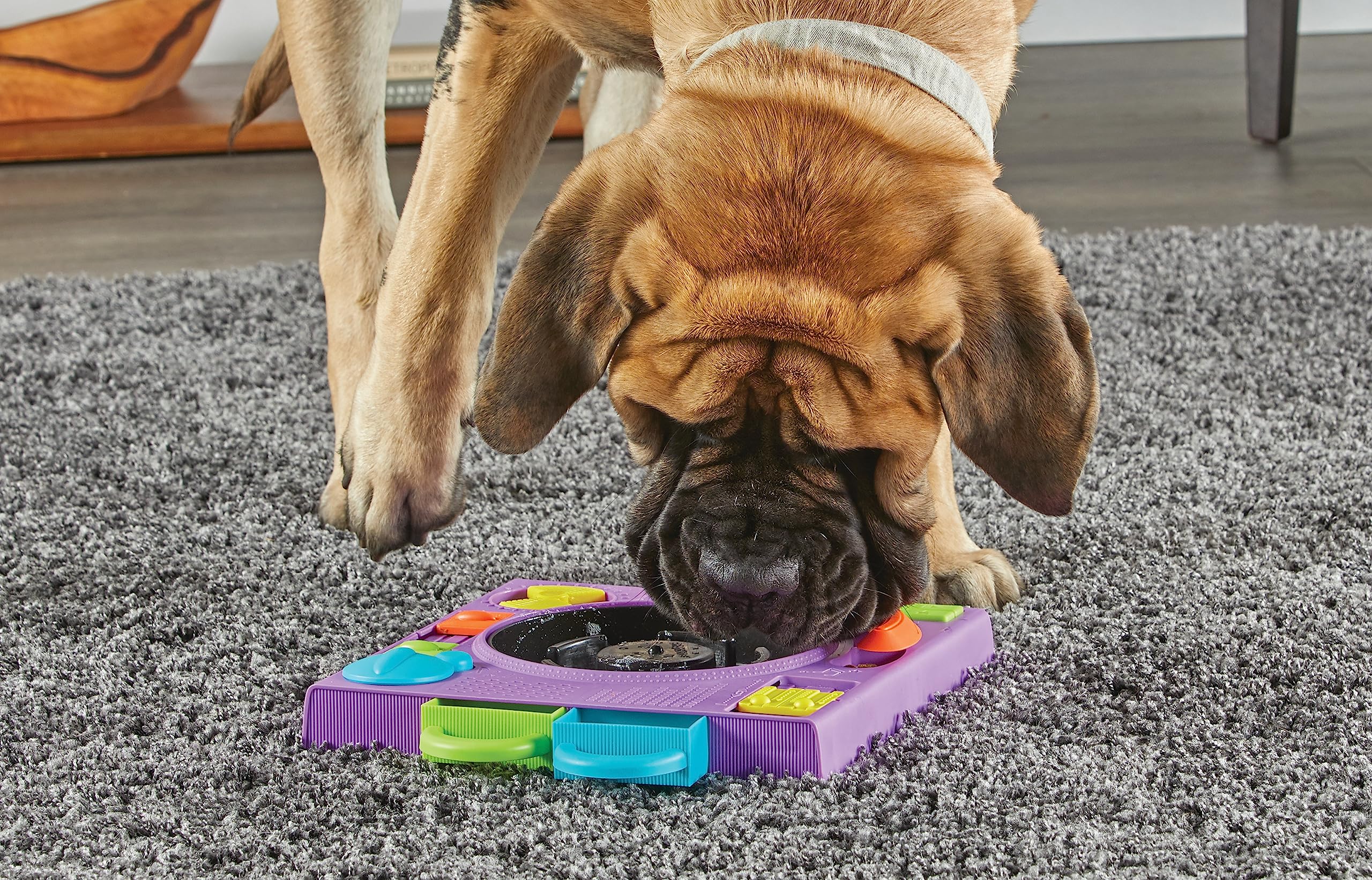 Brightkins DJ Doggo Puzzle Feeder - zabawki wzbogacające dla psów stymulacja psychiczna, interaktywny prezent dla szczeniąt