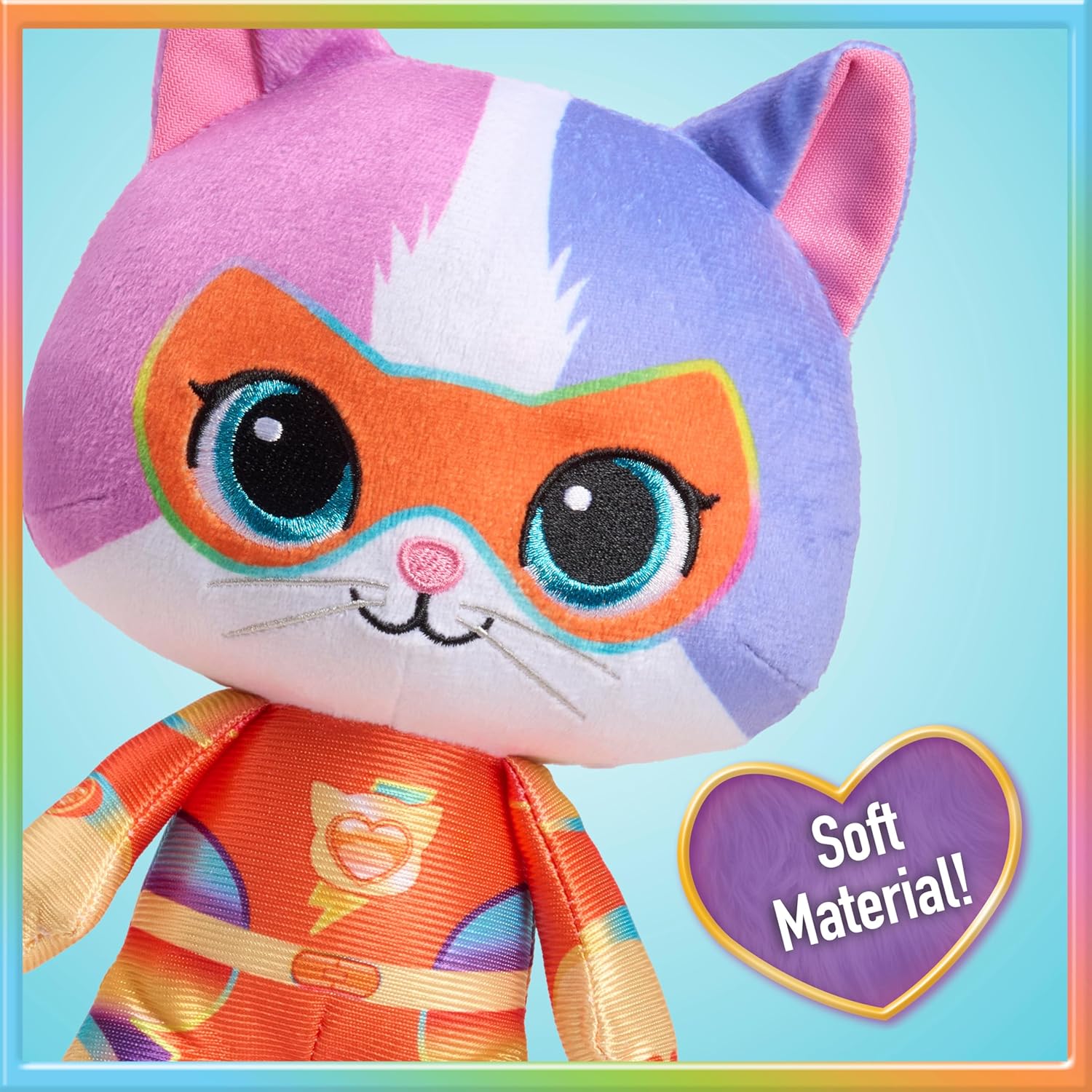 Disney Junior SuperKitties Su-Purr Charged 8-inch Small Buddy Plush Stuffed Animal, Buddy, Kitten, Kids Toys for Ages 2 Up by Just Play - Image 4