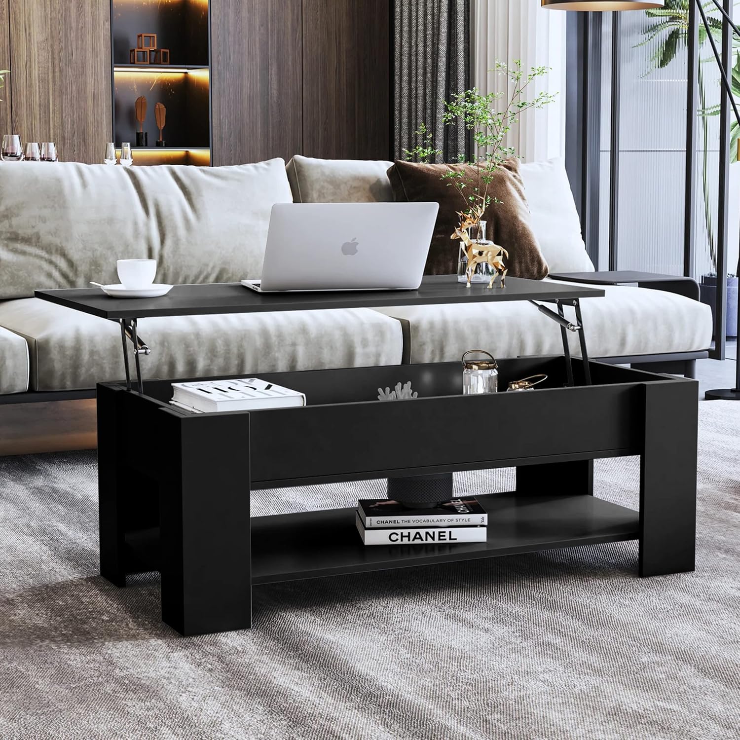Blisswood Coffee Table With Storage, Lift Up Coffee Tables for Living