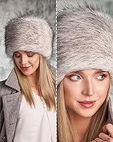 Vista 76 de Futrzane Sombrero clásico cosaco - Sombreros de piel sintética para mujer - Sombrero ruso peludo cálido negro (Black Classic)