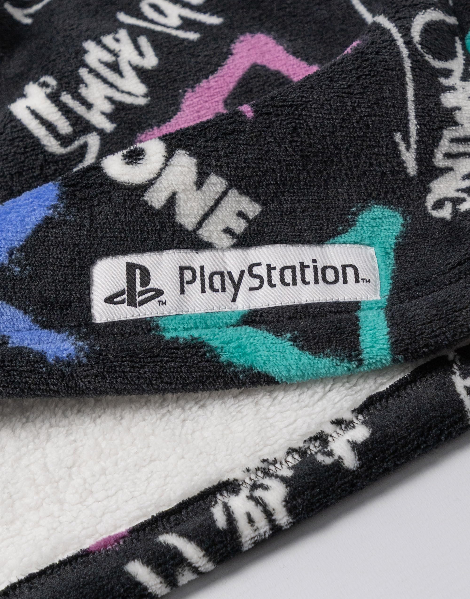 Playstation Sudadera con Capucha Negra Player One para niño | Polar Acogedor de Manga Larga con gráficos Coloridos | Ropa de Estar por casa para Jugar | Merchandising