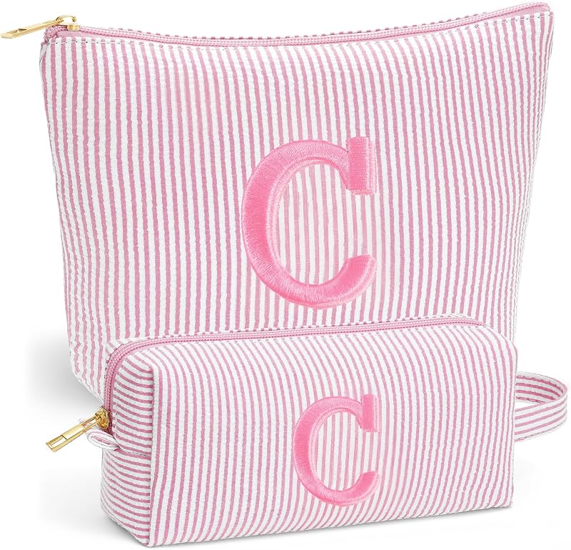 Necessaires de maquiagem Fohufo com 2 peças, Light Pink, modelo C