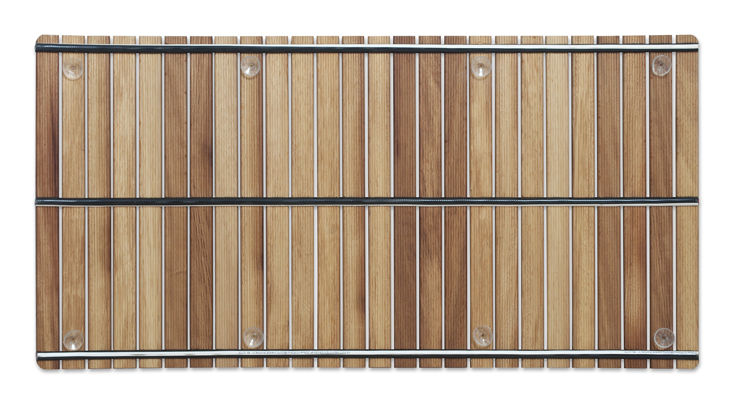Tarima/Alfombra Flexible para Ducha y baño, en Madera de Teca (50 x 100 cm)