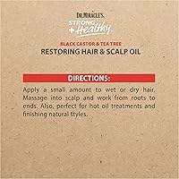 Vista 4 de Dr. Miracle's Aceite restaurador fuerte y saludable con aceite de ricino negro, aceite de árbol de té y mantequilla de mango para 2 veces más