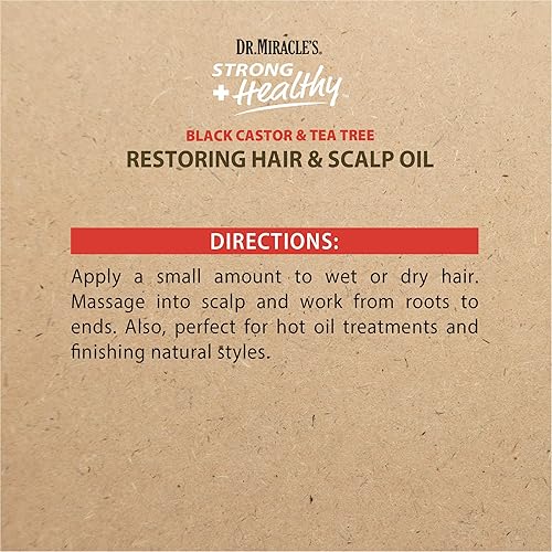 Miniatura 4 de Dr. Miracle's Tratamiento restaurador fuerte y saludable para el cabello y el cuero cabelludo (paquete de 3) - Enriquecido con aceite de ricino