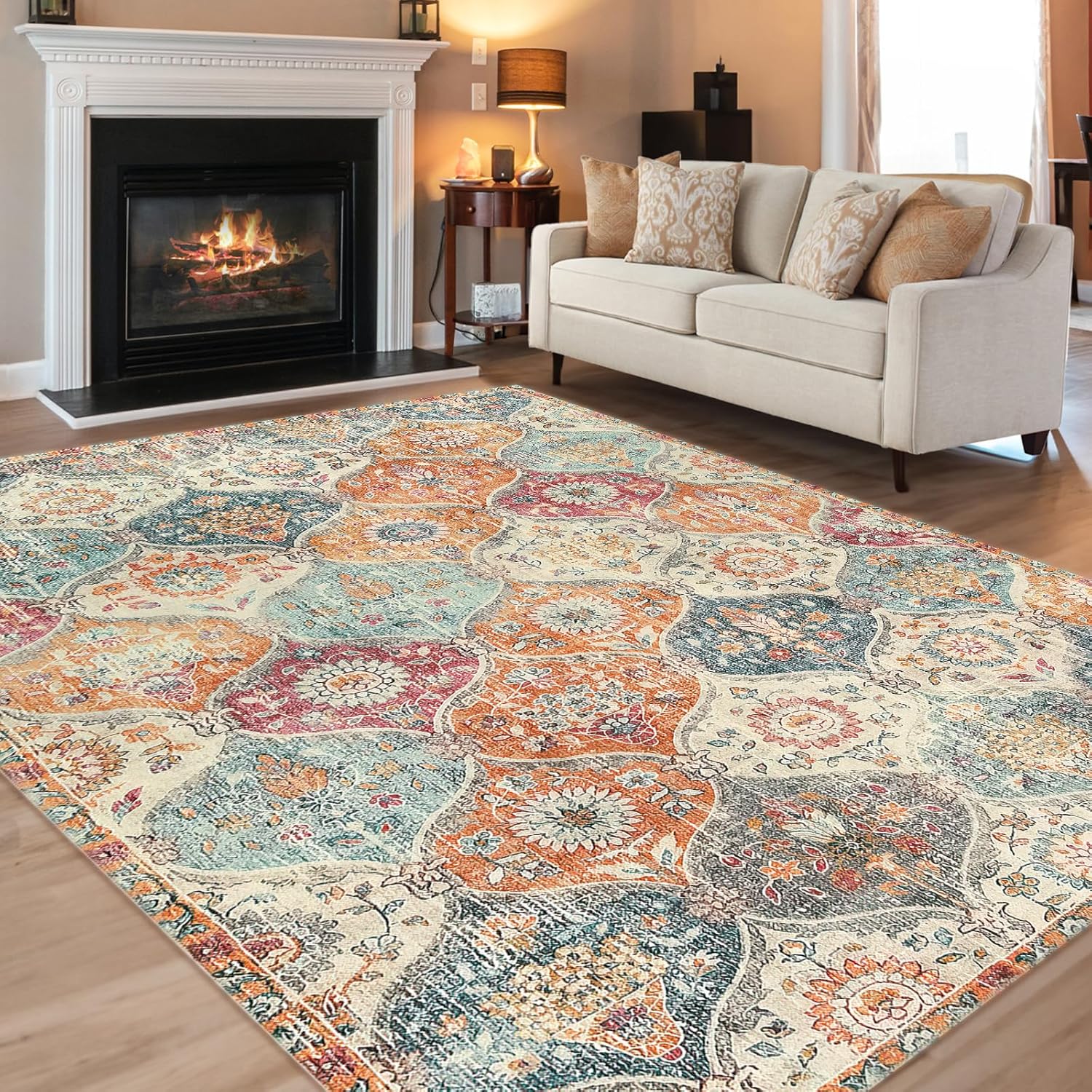 Amazon.com: HOJARUGG Boho Tribal Area Rug, 5 x 7 Living Room Rug Large ...