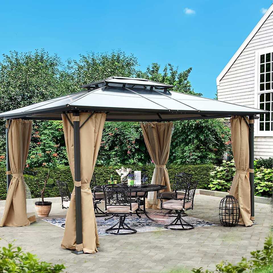 10x12 gazebo privacy curtains