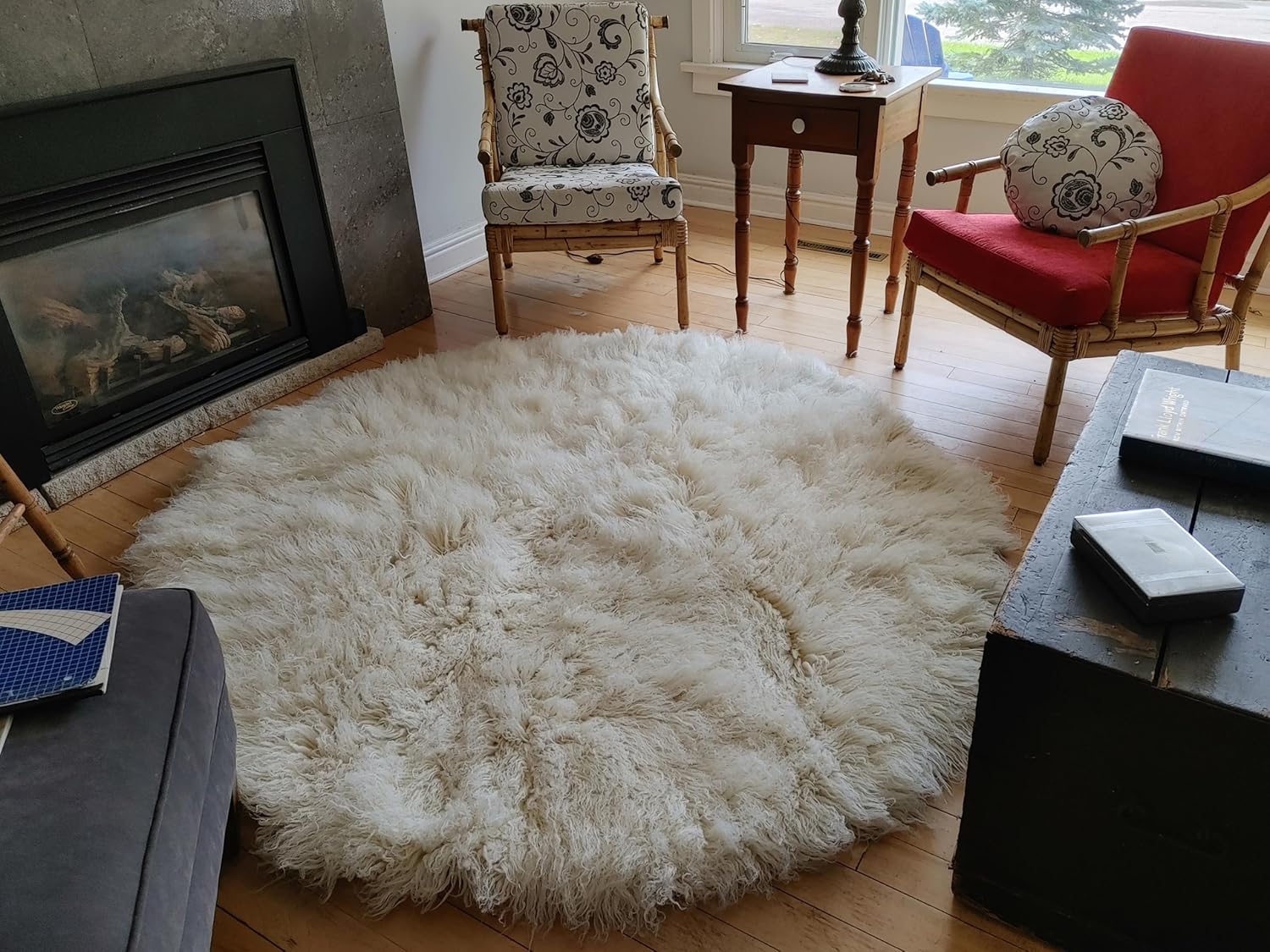 FLOKATI SHAG The Thickest Round Flokati Rugs Made UltraPlush 4"+ Pile 100