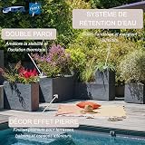 EDA Plastiques Volcania Planter, Charcoal Grey - 5