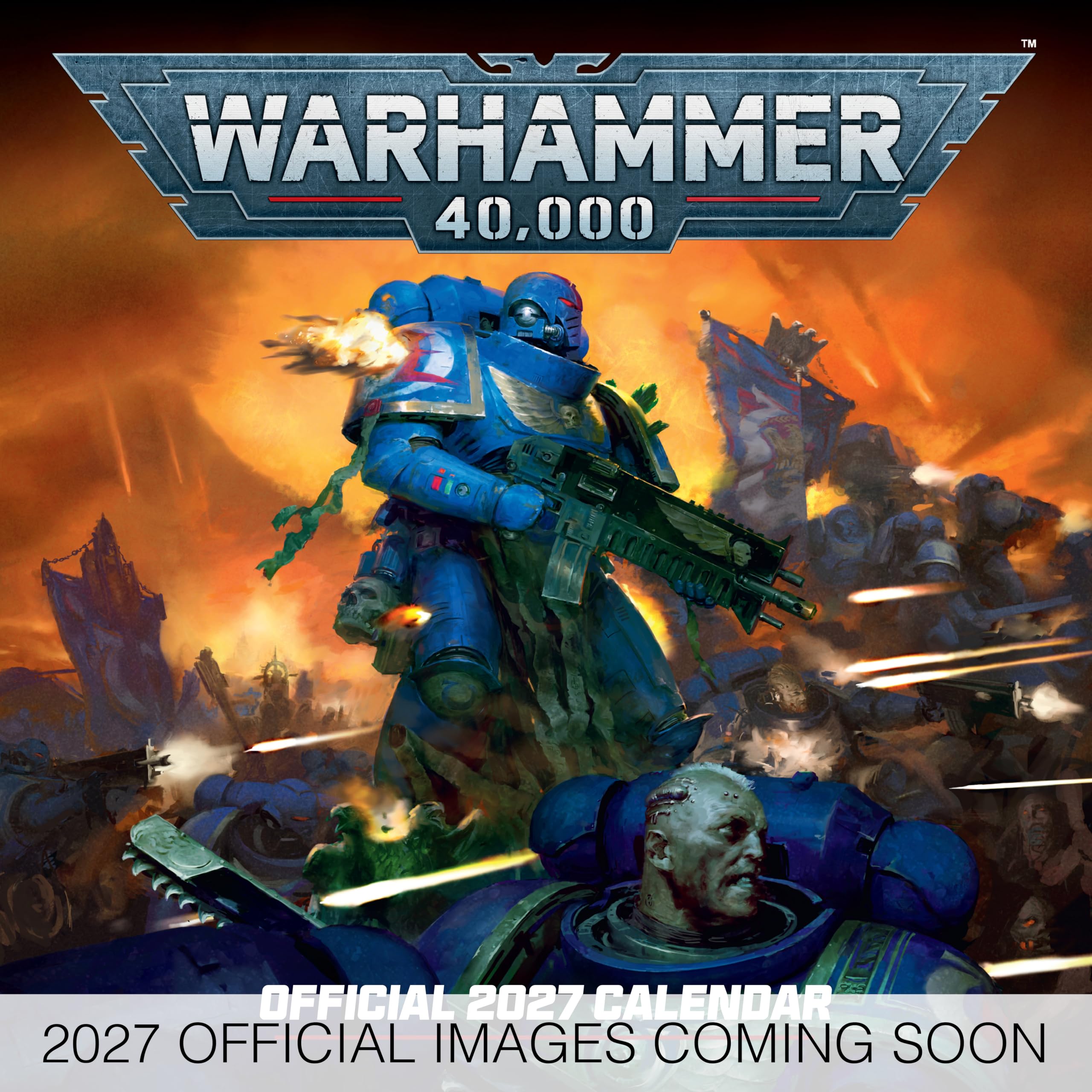 Warhammer 2027 Square Wall Calendar Official Licensed Warhammer Calendar, Monthly Grid Layout, Epic Fantasy & Grimdark Artwork, Large Square Format, Gift for Warhammer Fans