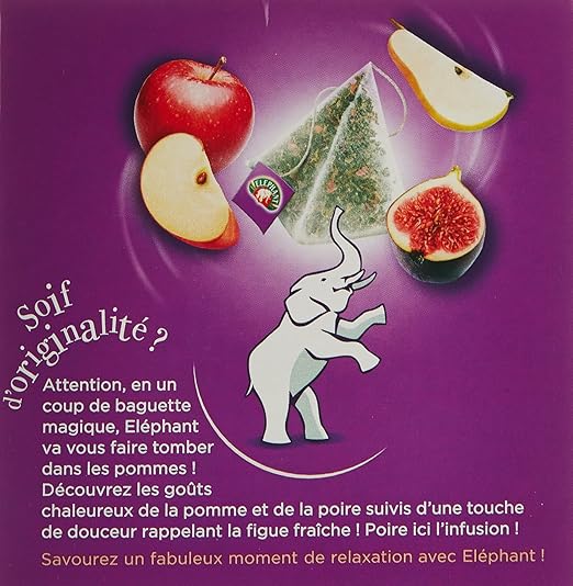 Elephant Infusion Pomme Par Magie Pomme Poire Figue 20 Sachets 38 G Lot De 6 Amazon Fr Epicerie