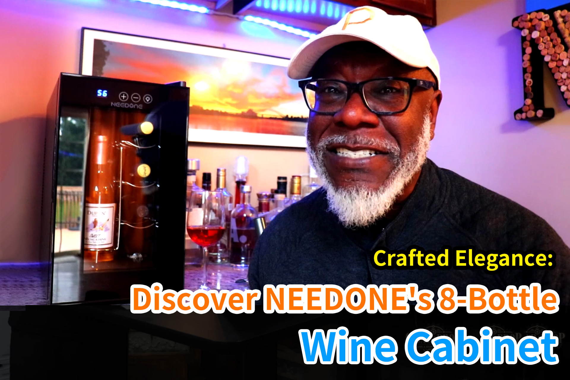 Amazon.com: NEEDONE Wine Cooler Fridge, 8 Bottle Wine Chiller with