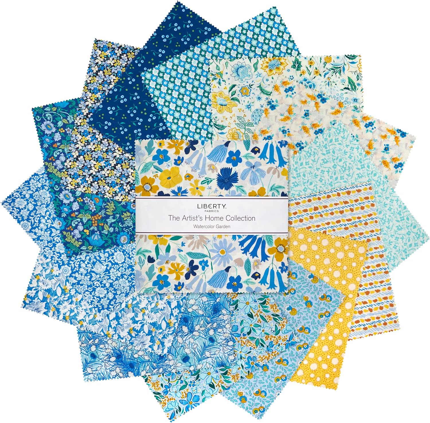 Riley Blake Designs Liberty Artists Home Watercolour 10'' Stacker 42pcs, Multi