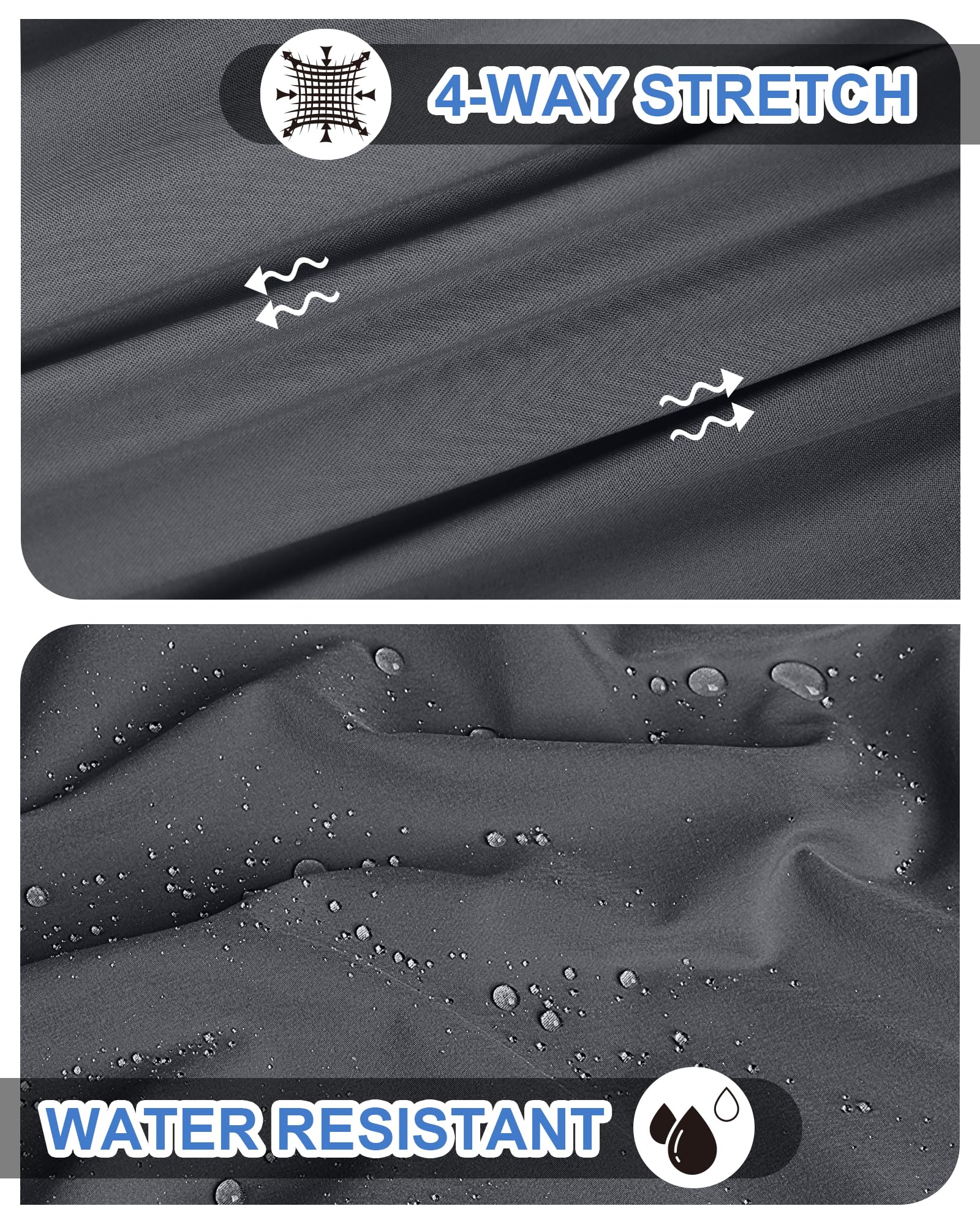 Outdoor Ventures Short de golf pour homme UPF 50+ Stretch Dry Fit 11" Bermuda Short léger à séchage rapide avec poches pour le travail de golf