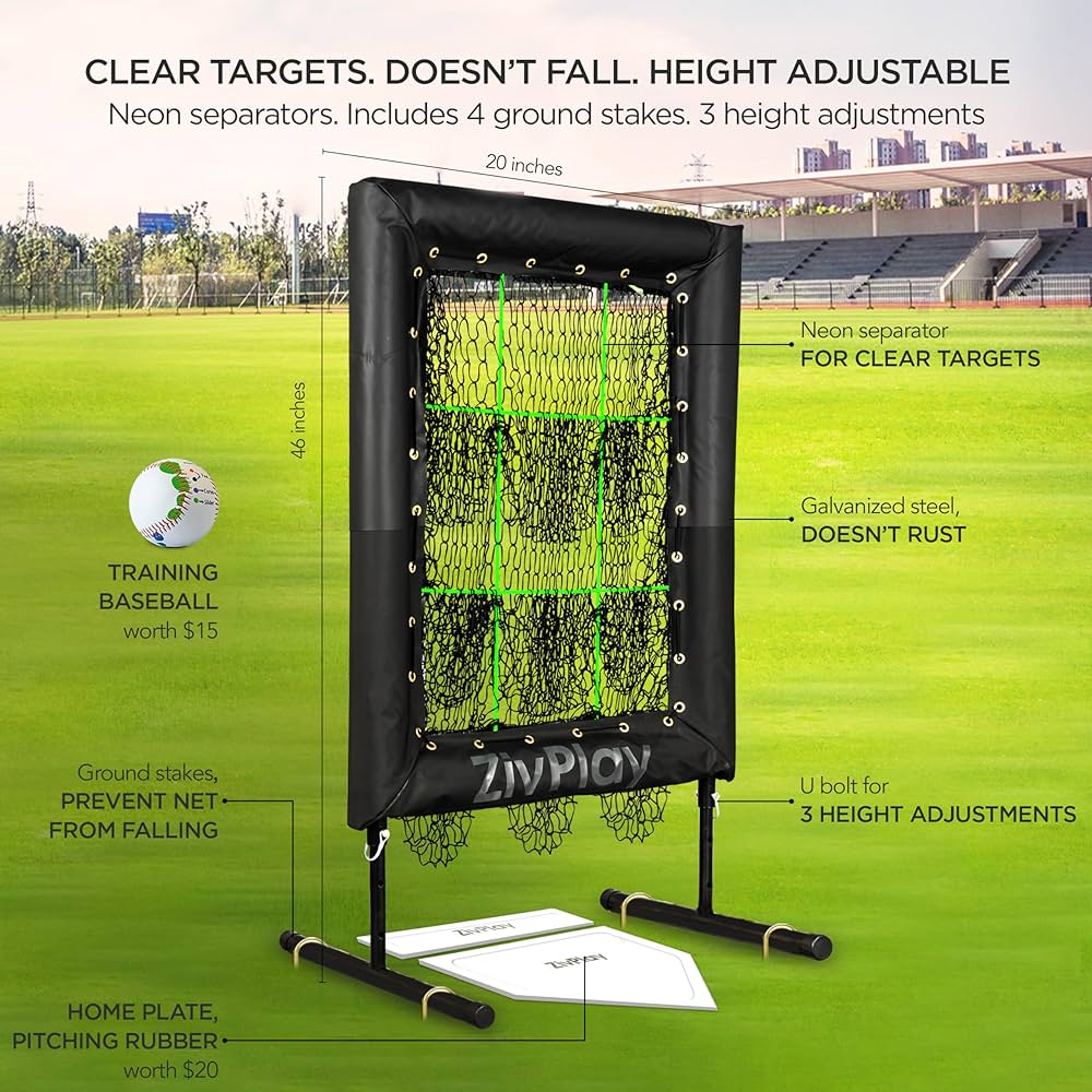 Amazon.com: 9 Hole Pitching Net Baseball Pitching Target