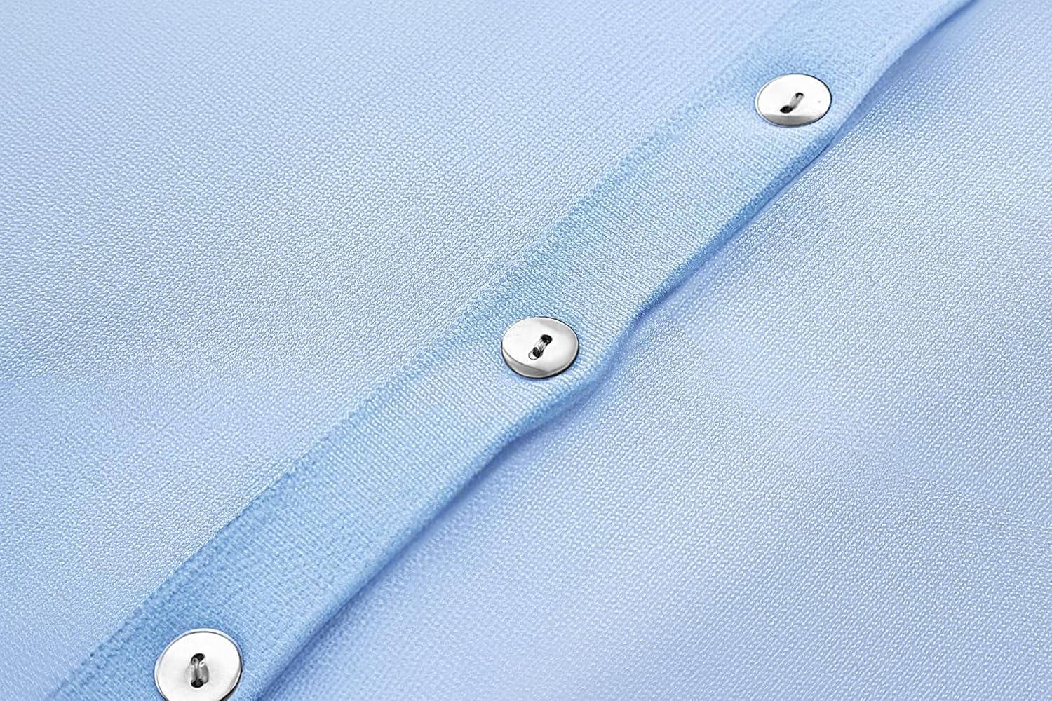 Urban CoCo Women's Long Sleeve Button Up Cropped Cardigan Sweaters for Women Crew Neck Short Bolero Shrug for Dresses - Image 6