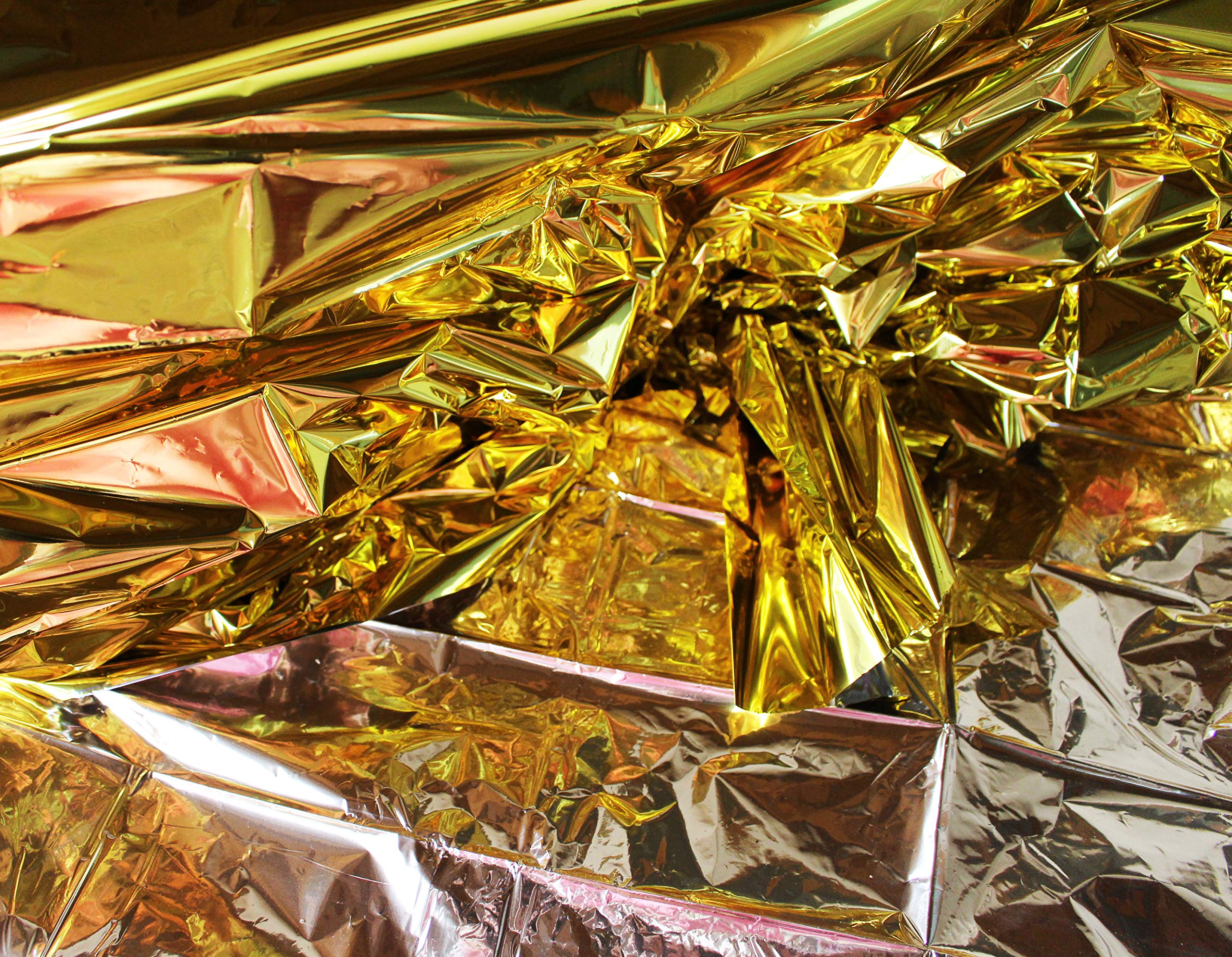 Rettungsdecken Gold/Silber 160 cm x 210 cm, 50 Stück Stück | Notfalldecke wasserdicht, Erste-Hilfe-Folie für Auto, Wandern, Camping