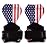 Cobra Grips PRO Weight Lifting Gloves Heavy Duty Straps Alternative Power Lifting Hooks Best for Deadlifts Adjustable Neoprene Padded Wrist Wraps Support Bodybuilding (PRO USA Flag Leather)
