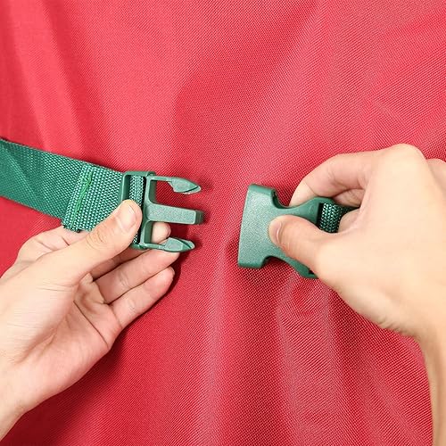 Miniatura 4 de Sattiyrch Bolsa de almacenamiento vertical para árbol de Navidad, se adapta a árboles artificiales de hasta 7.5 pies de alto, lona 600D resistente,