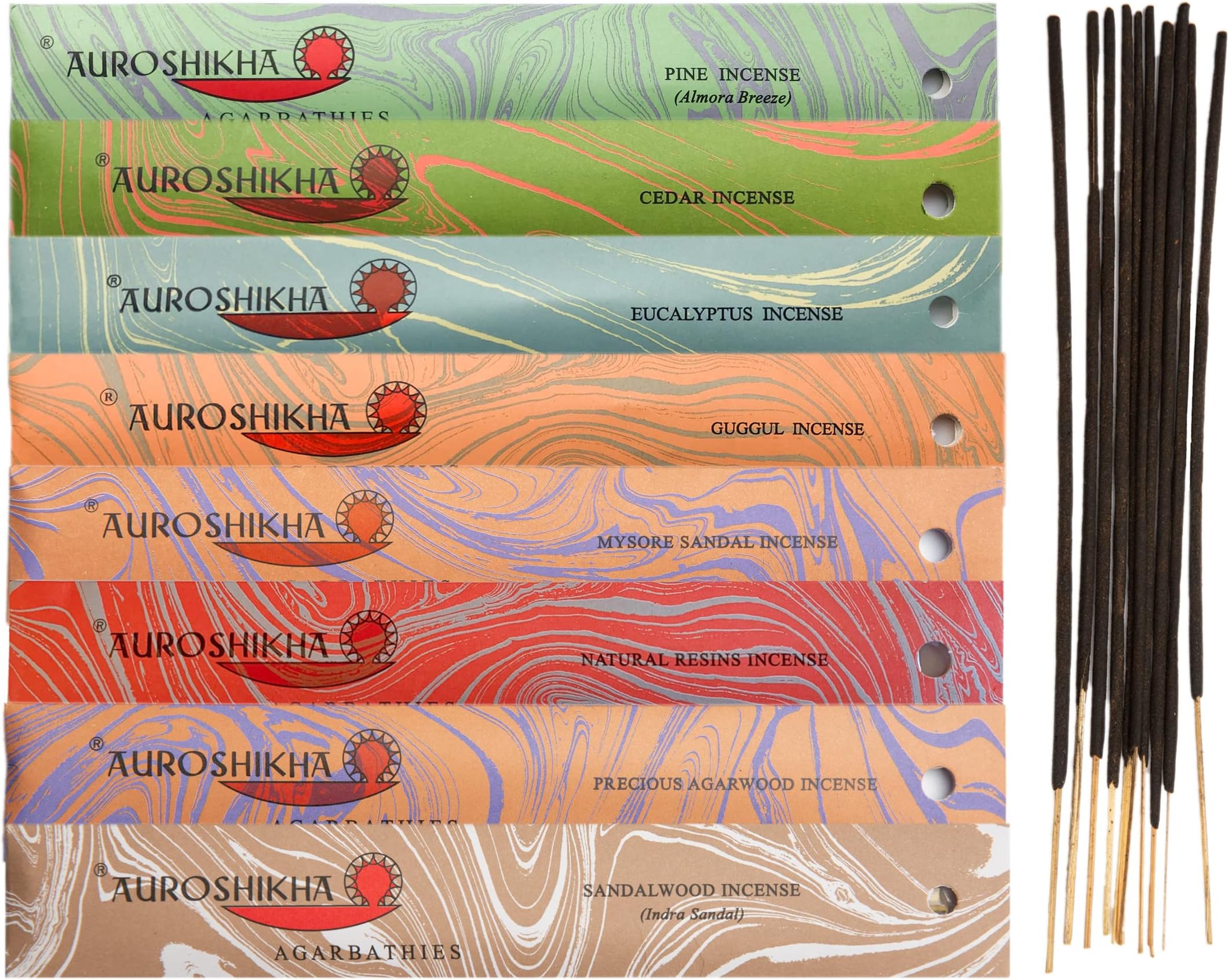 Auroshikha Agarbathies ~ Into The Woods ~ Pine, Cedar, Eucalyptus, Guggul, Agarwood, Sandalwood, Natural Resin, Mysore Sandal