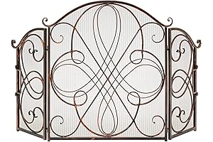 Best Choice Products Fireplace Screen Bronze