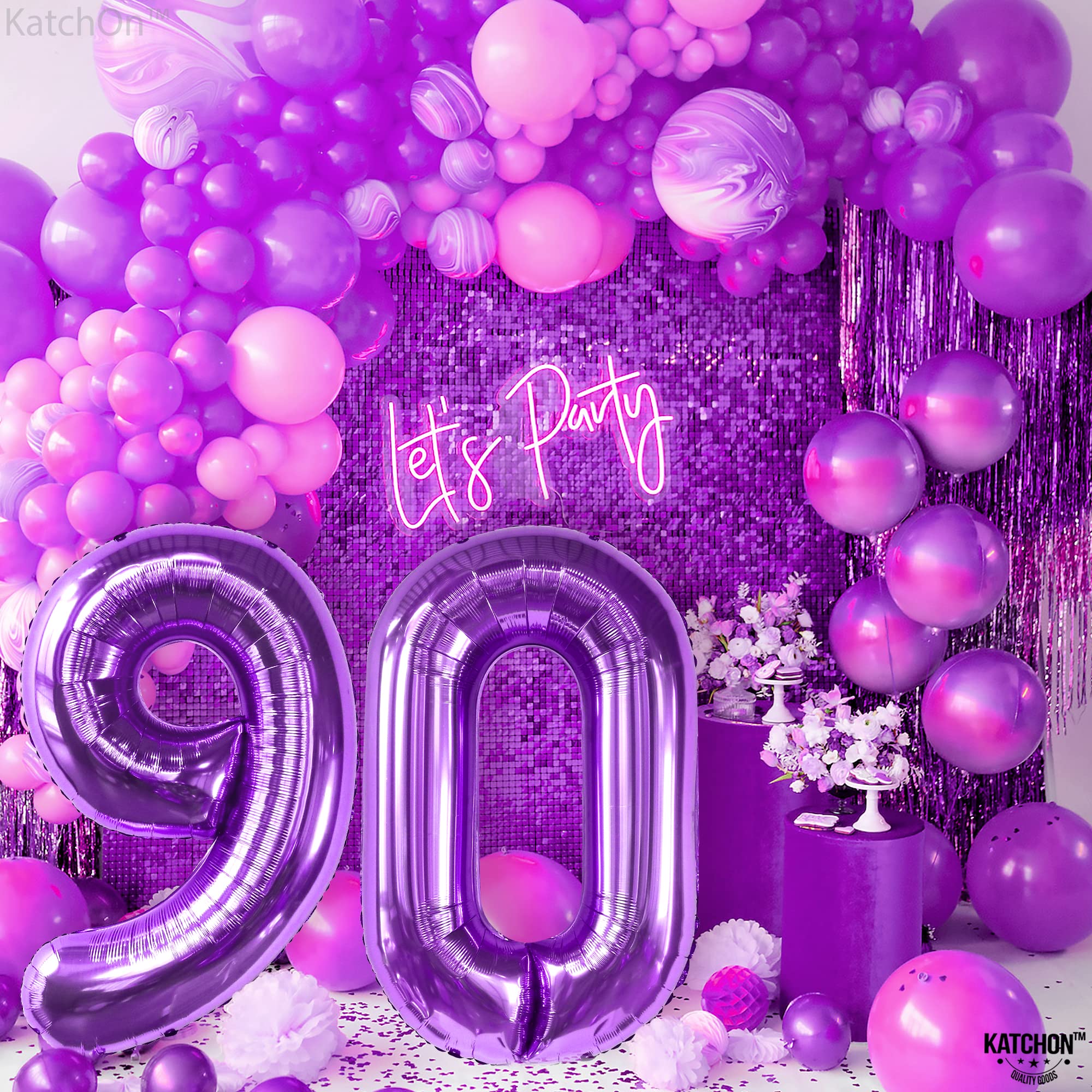 Amazon.com: KatchOn, Big Purple 90 Balloon Number - 40 Inch