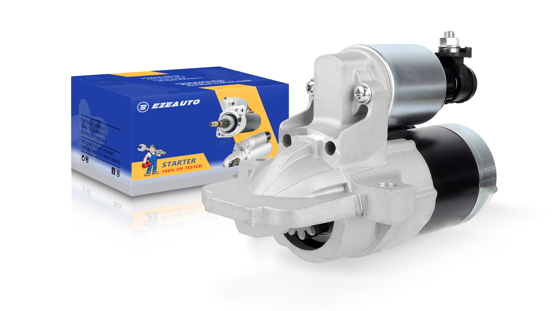 Image of Ezexpreze 17914 Starter Motor Compatible with Mazda 3 04-09, 5 06-10, 6 06-07, CX-7 07-09, L4 2.3L, 12V 1.4KW 11 Teeth Clockwise, Replace# L327-18-400, L327-18-400R00, M0T87681, M000T87681