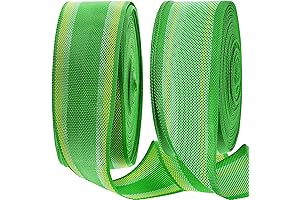 HESTYA 2 Rolls 2 1/4 Inch x 100 Feet Lawn Chair Webbing Replacement Webbing