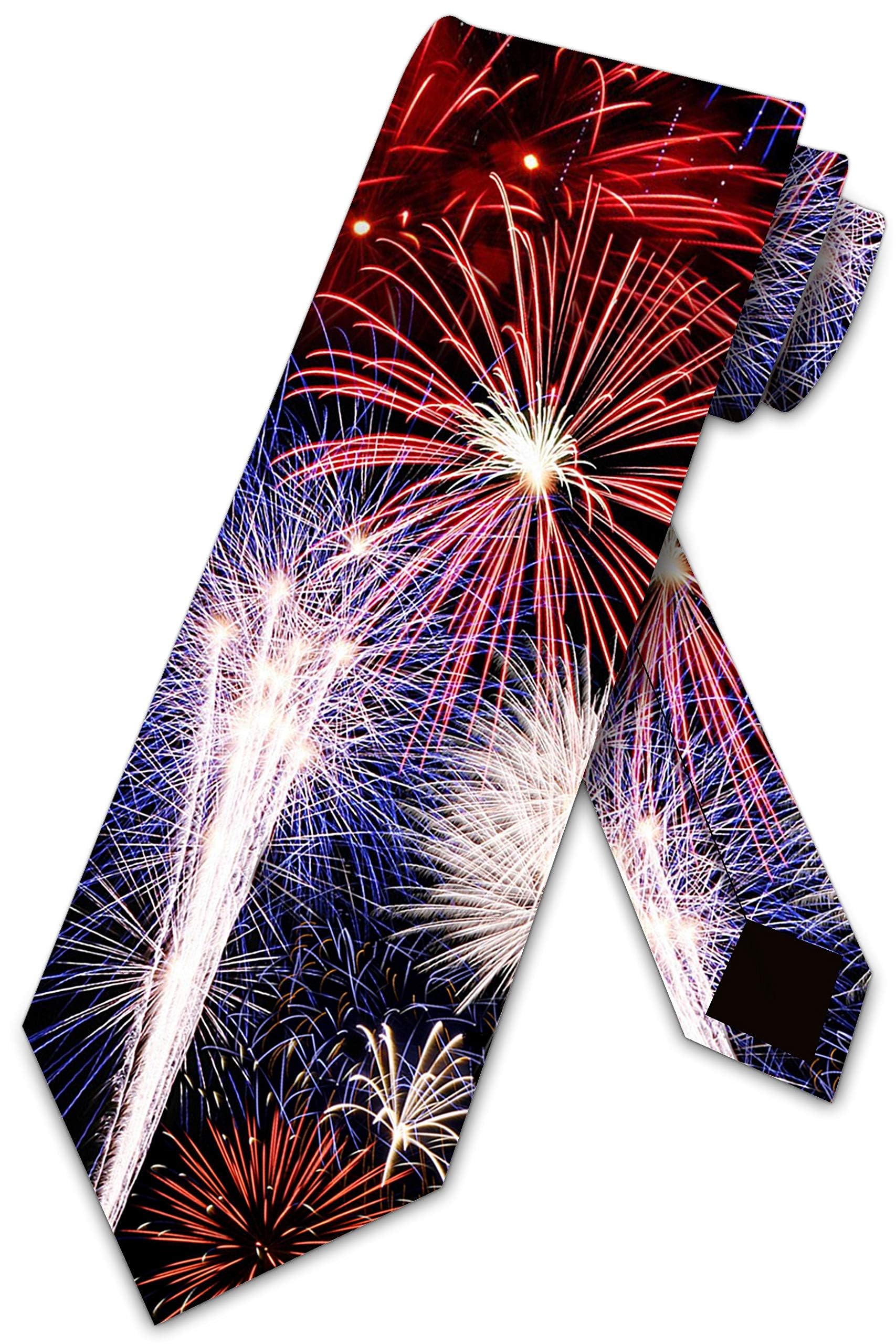 Fireworks Necktie 4th of July Ties by Three Rooker