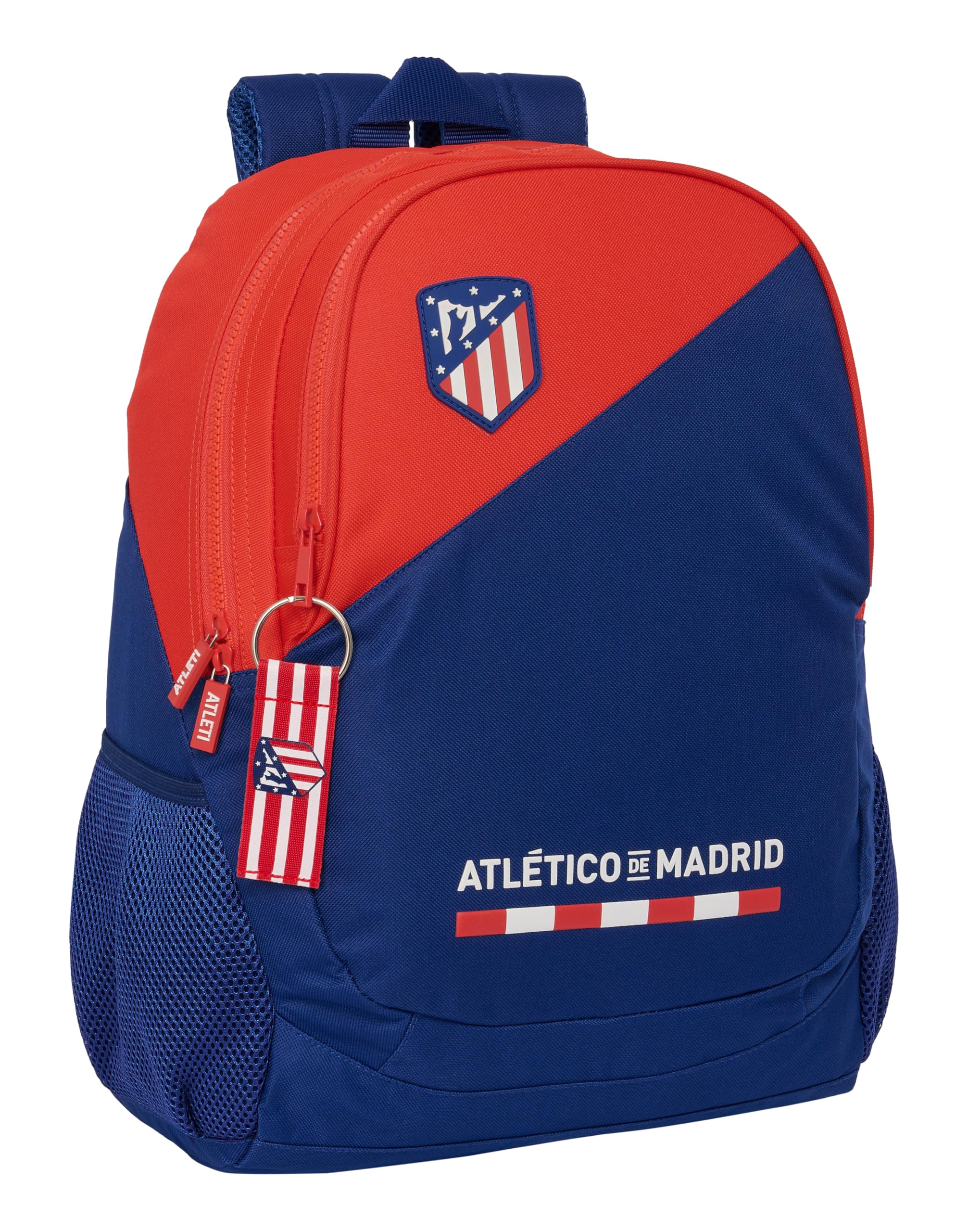 Safta ATLÉTICO DE MADRID - Mochila Escolar Infantil, Ideal para Niños de Diferentes Edades, Cómoda y Versátil, Calidad y Resistencia, 32x16x44 cm, Color Rojo/Azul