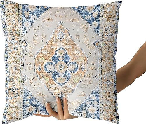 Miniatura 4 de Snycler Juego de 2 fundas de almohada decorativas de poliéster con patrón étnico bohemio y étnico, 20 x 20 pulgadas (Boho 6)