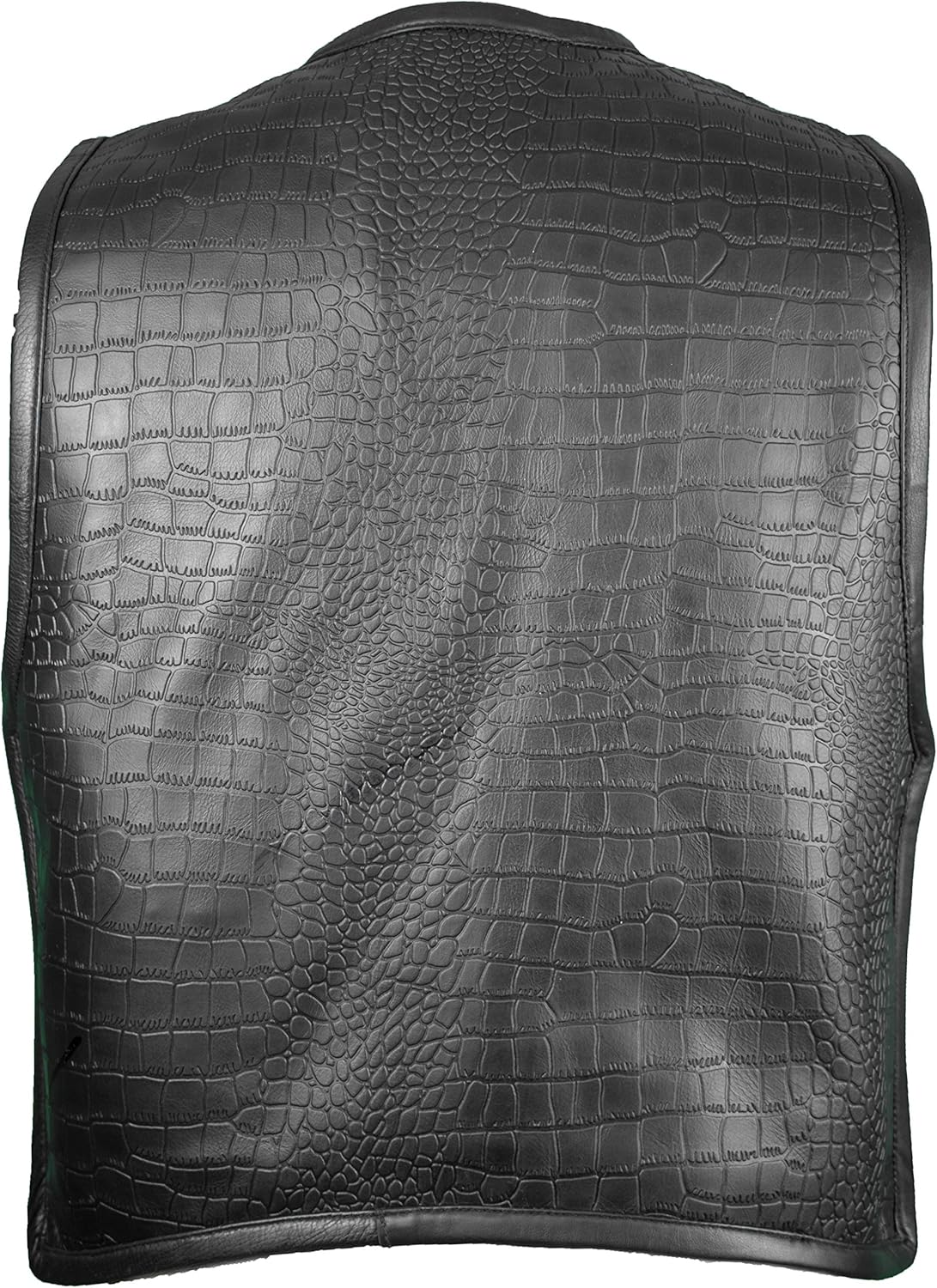 Men's crocodile leather vest made of cowhide