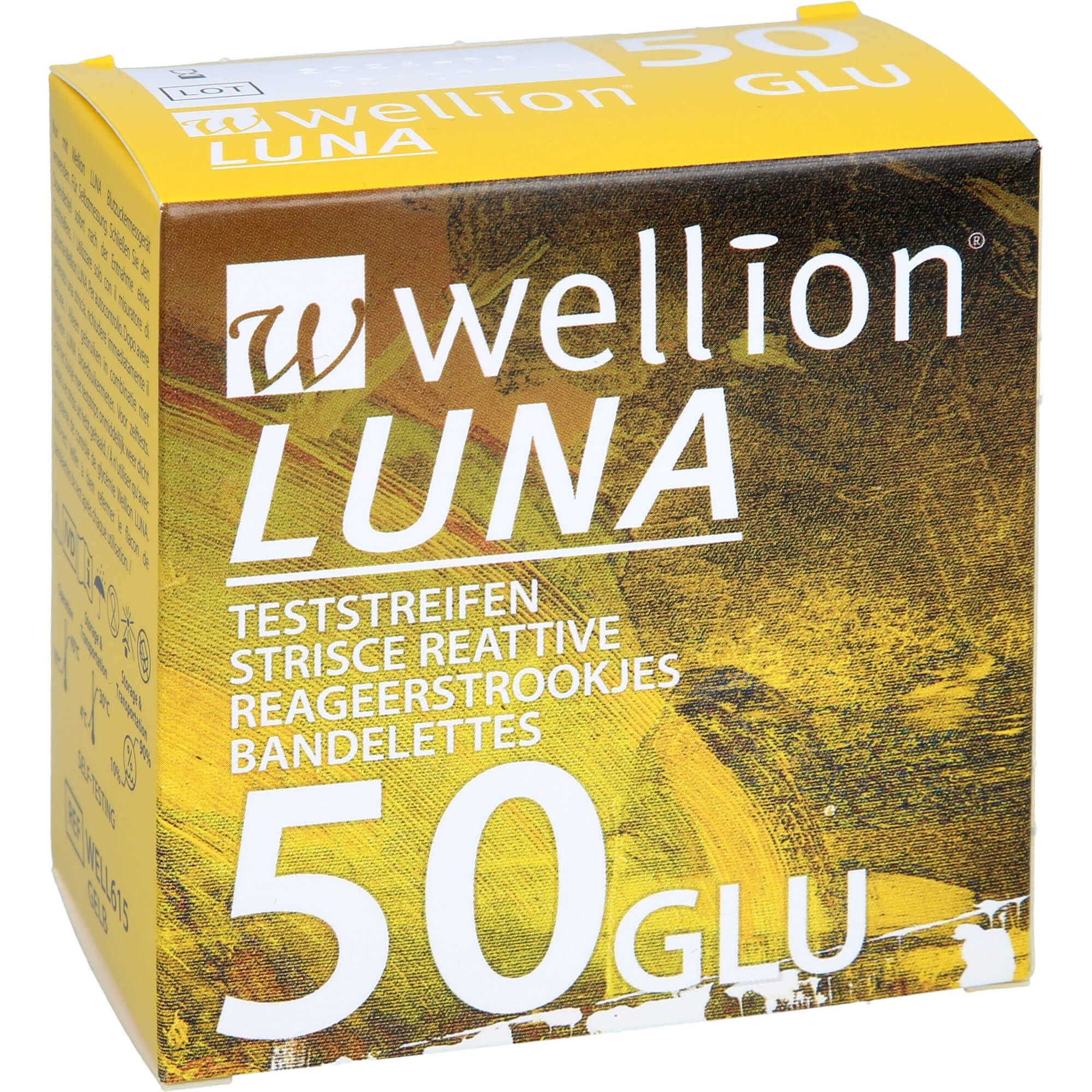 Med Trust Dispositivo Medicale Wellion Luna Glicemia, Strisce, Multicolore, 50 Unità