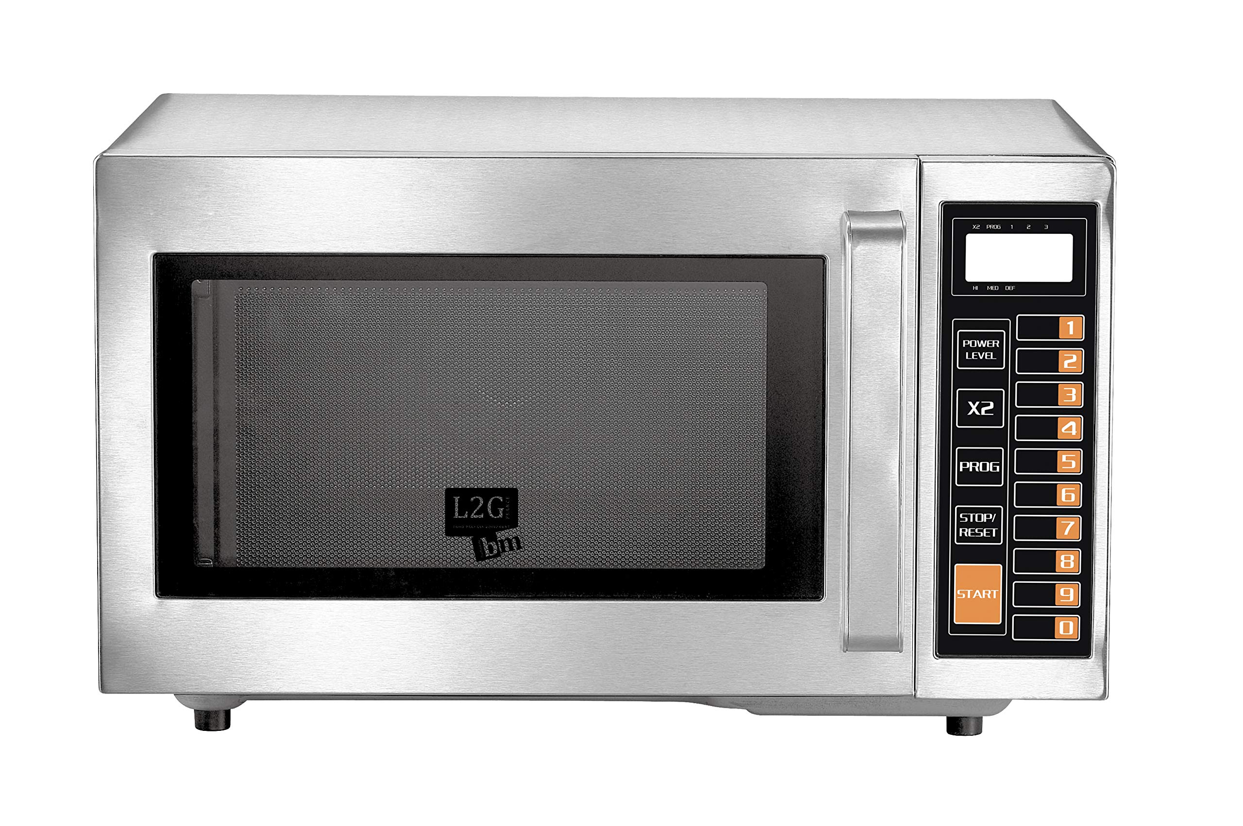 L2G Four Micro-Ondes 25 Litres Programmable Tout Inox, 440mm x 520mm x 312mm