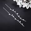 SLUYNZ 925 Sterling Silver Sparkling CZ Dangle Earrings Threader Chain for Women Teen Girls Elegant Dangle Earrings for Wedding Bridal Prom