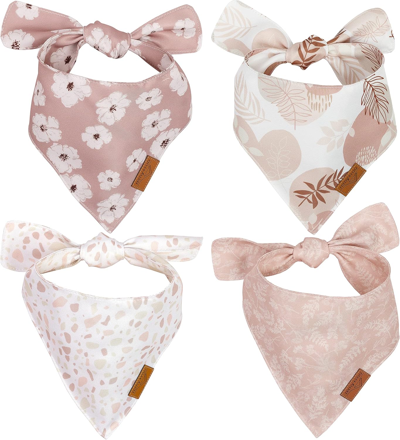 Remy+Roo Large Spring Dog Bandanas 4 Pack Shannon Set Premium