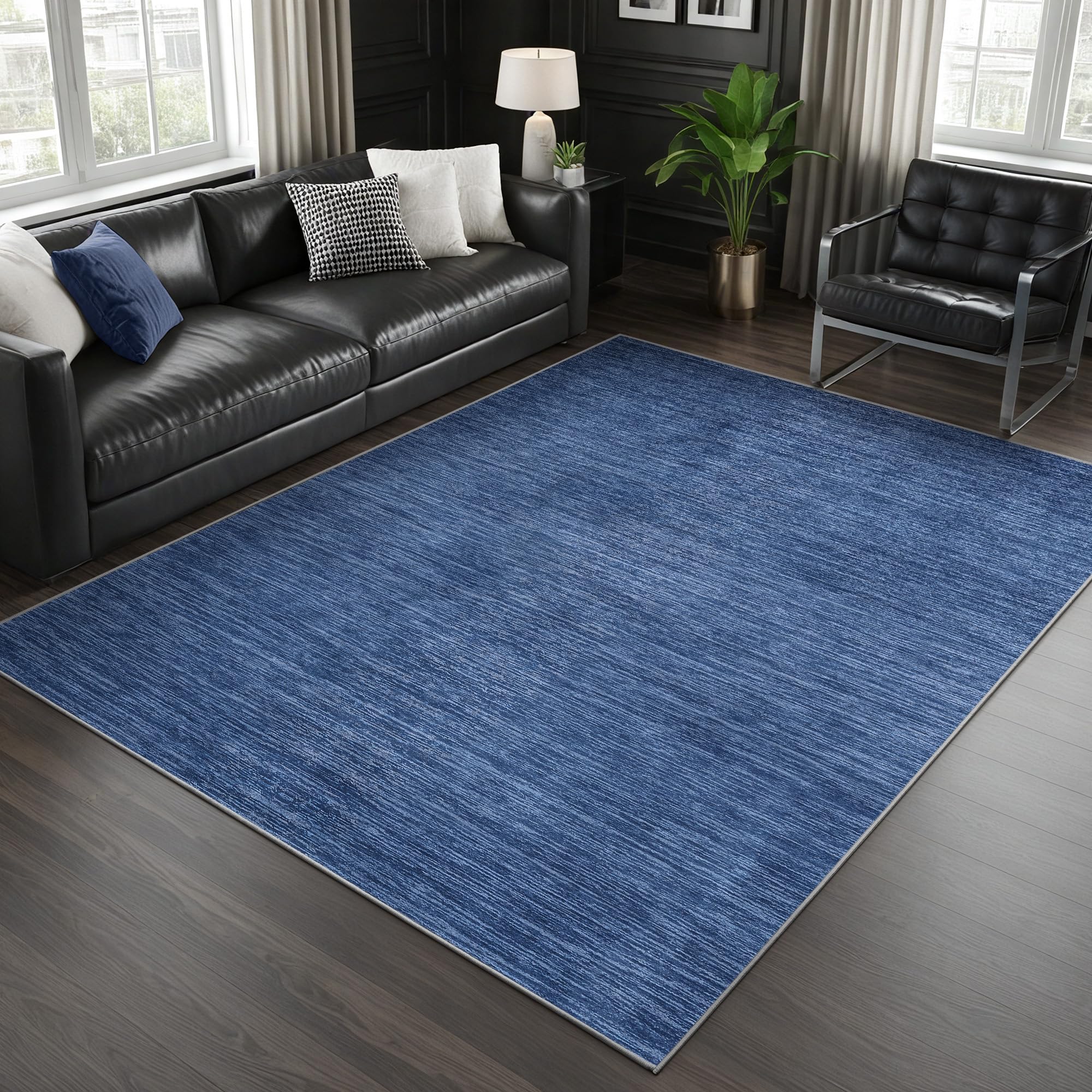 Photo 1 of ***FACTORY SEALED***Valenrug 6x9 Area Rugs Non Slip, Large Washable Rugs for Living Room, Navy