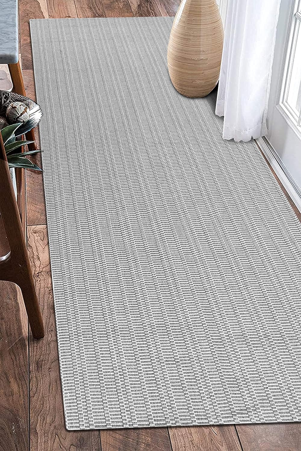 EARTHALL Upgraded Boho Runner Rug 2'x6', Grey Hallway