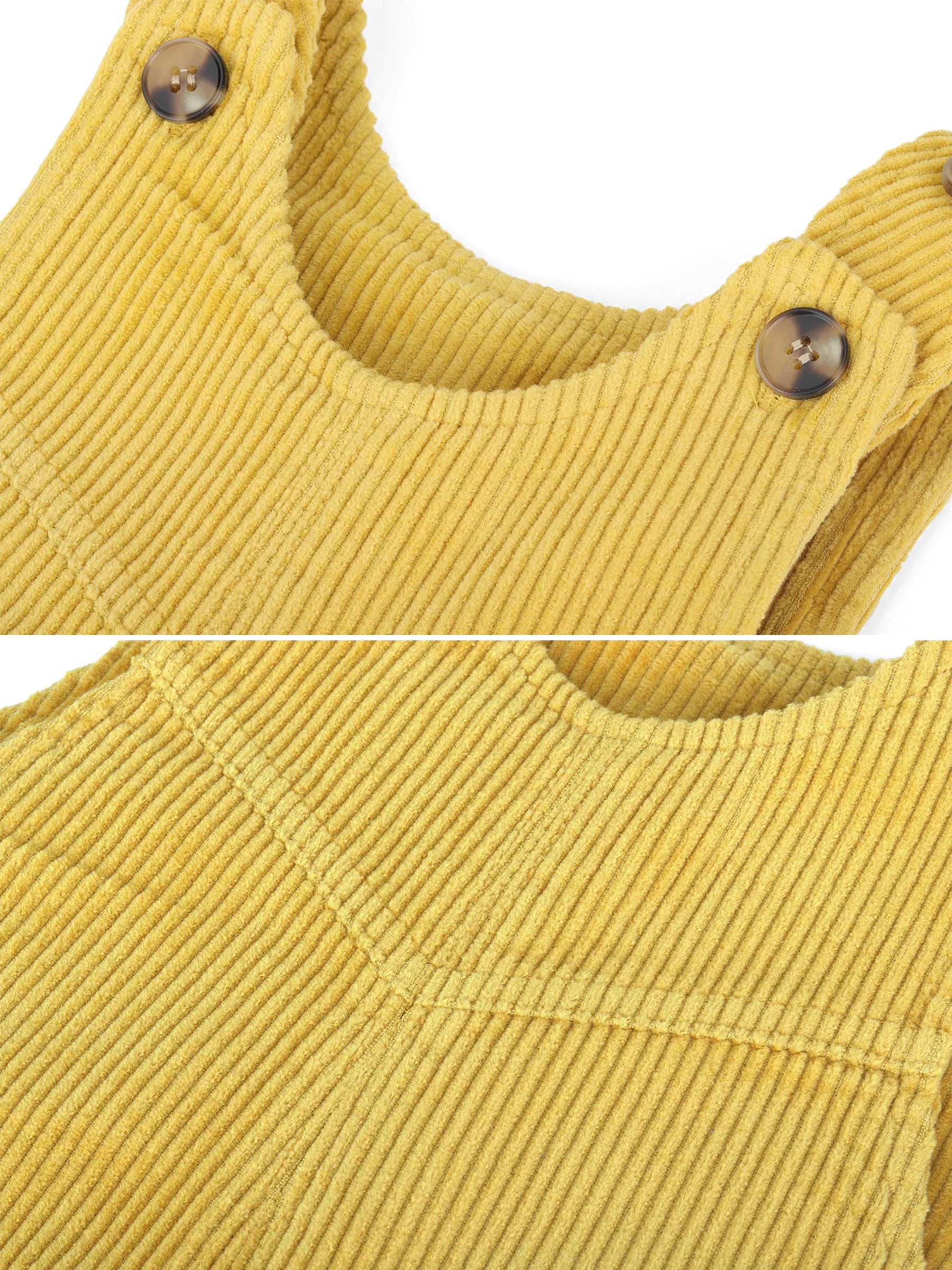 Bebé Niño Pana Pantalones de Peto Monos Niños Niñas Sin Mangas Botón Ajustables Tirantes Pantalones Básicos 0-3 Años