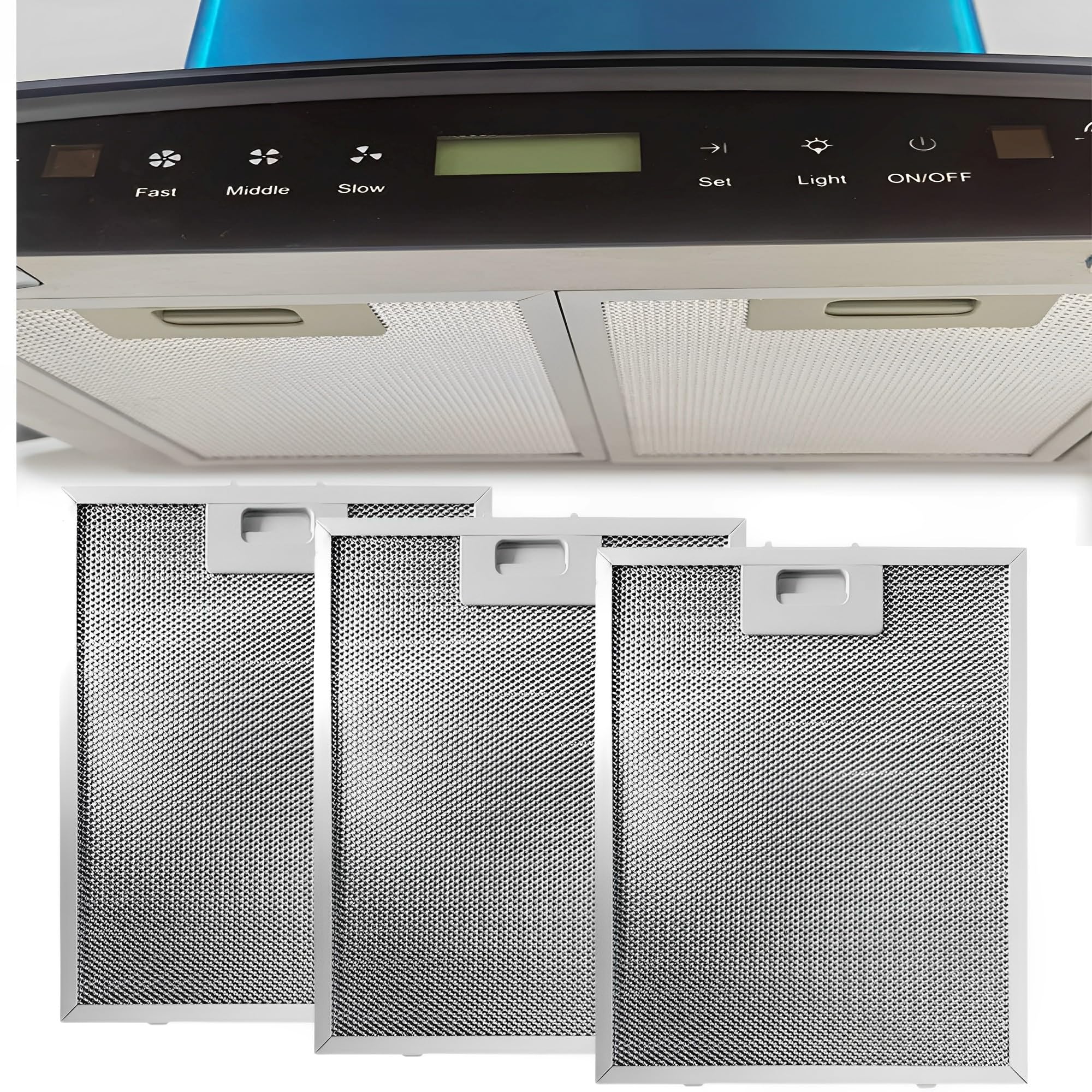 3PCS Filtro De Campana Extractora , Accesorio De Filtro, Filtro De Cocina De Aluminio, Accesorio De Campana Extractora, Cubierta De Filtro De Campana Extractora De Cocina, 32 * 26cm
