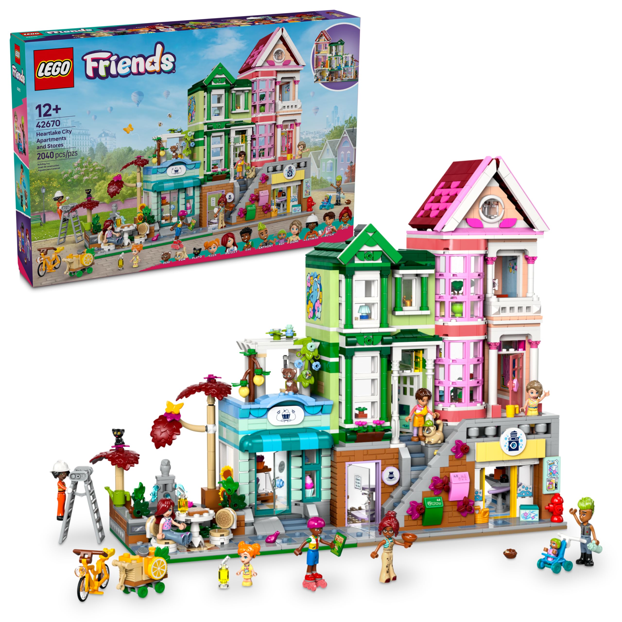 LEGO Friends Apartamentos e Lojas de Heartlake City 42670 | Amazon