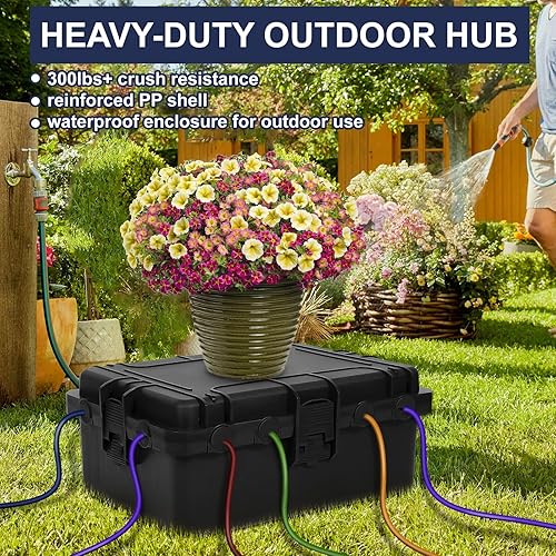 Miniatura 3 de Caja eléctrica grande para exteriores, impermeable, cubierta de cable de extensión IP54, resistente a la intemperie, protege la regleta de